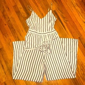 American eagle striped double lined jumpsuit.